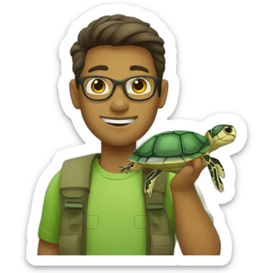 turtle and mosquito lover sticker