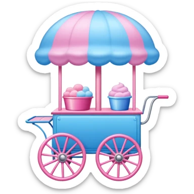 Cotton Candy cart
 sticker