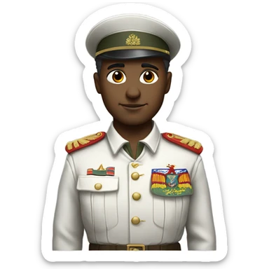 super realistic white soldier with russian flag sticker
