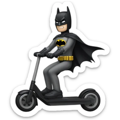 Batman sur une trottinette  sticker