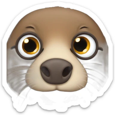 Mole with tiny beady Capybara eyes sticker