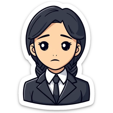 sad business woman sticker