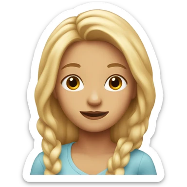 stella with long blonde hair sticker