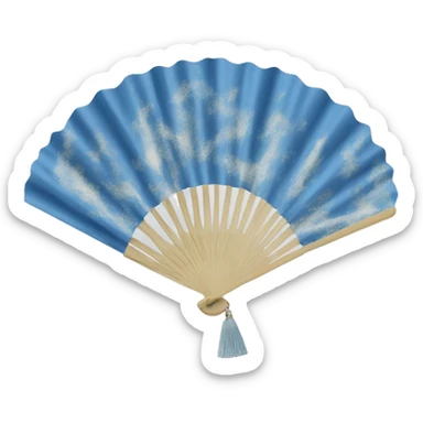 Hand fan pay pay blue  sticker