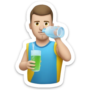 Edin dzeko drink water  sticker