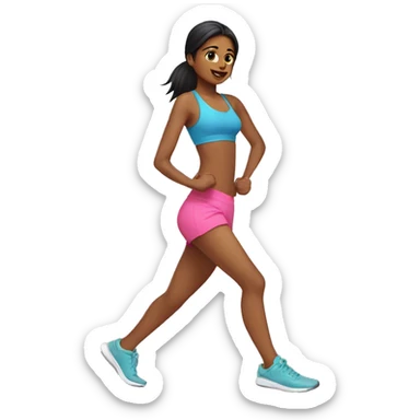 Cute girls workout Indian sticker
