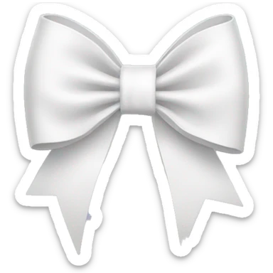 white bow sticker
