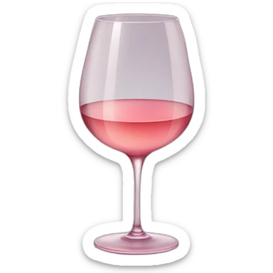 Glas of rose wine sticker