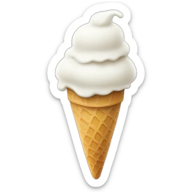 White ice-cream pot sticker