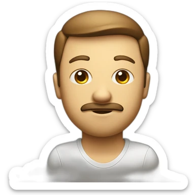 A simple poker face emoji with a slight frown  sticker