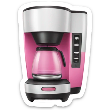 A pink coffeemaker  sticker