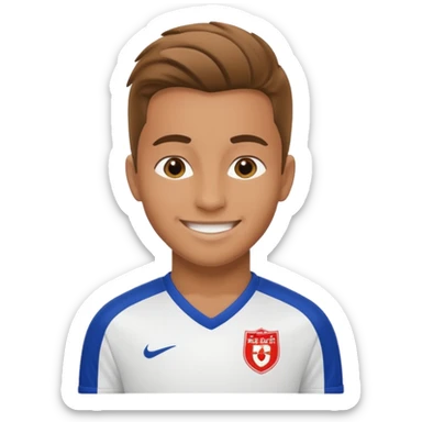 Futbolista posando para una foto sticker