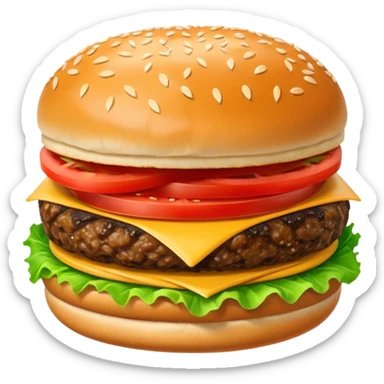 hamburger 2d  sticker