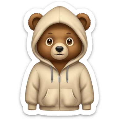 Bear with a hoodie  sticker