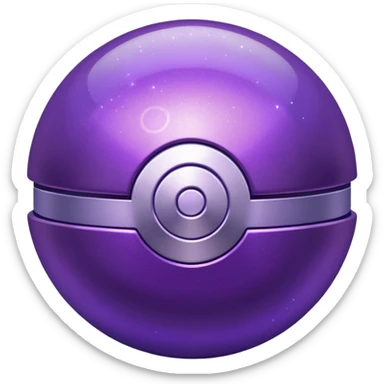 glitter purple marvel pokebola sticker