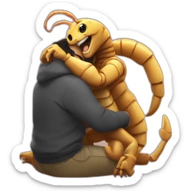 Animals scorpion hugs leo sticker