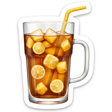 ice tea in glass sticker
