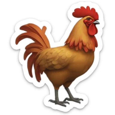 Coq de combat  sticker