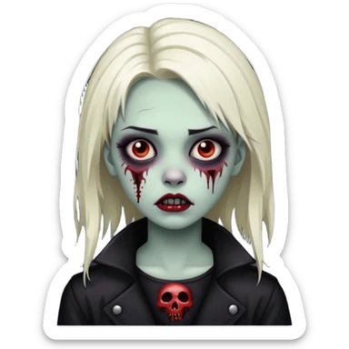 zombie goth girl sticker