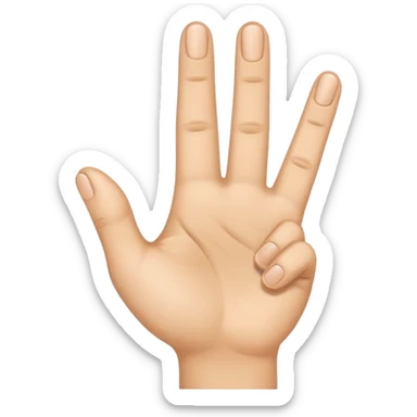 I want a emoji with just middle finger bend towards and every other fingers amd thumb straight  sticker