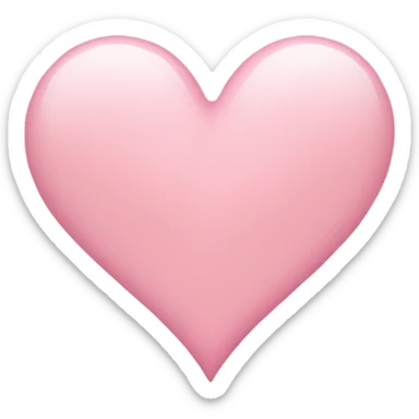 Cute light pink heart sticker