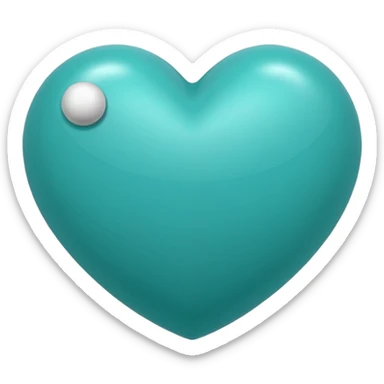 Teal heart with 'Belles with Balls' sticker