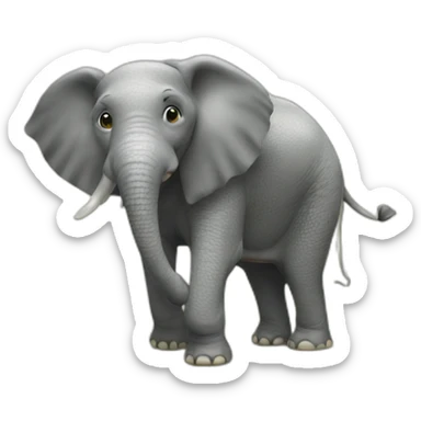 Elefant on acation sticker