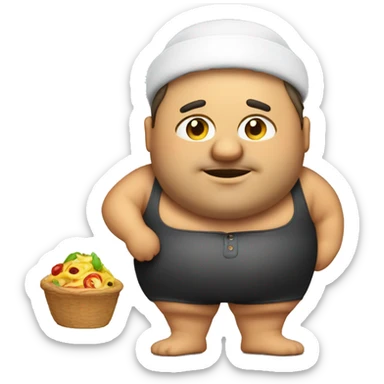 fat italian on holiday sticker
