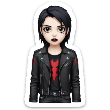 emo rockstar nonchalant vampire sticker
