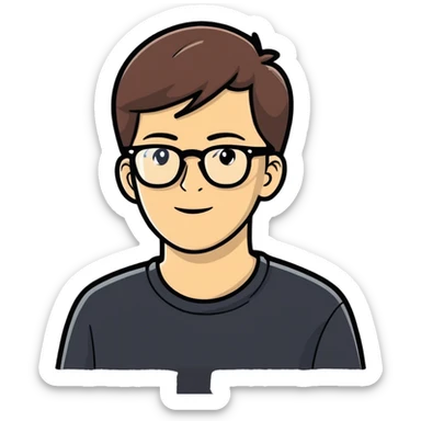  i wan to make me with glasses sticker