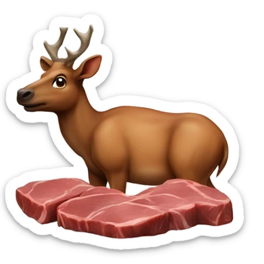 testosterone growth by eating tons of meats like kangaroo meat, elk, beef, steak sticker