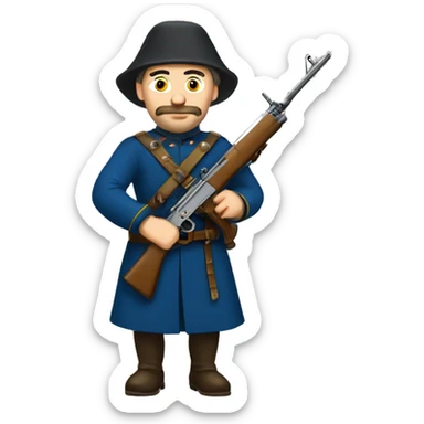 ukrainian cossack with rifle sticker