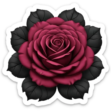 Create black rose emoji sticker