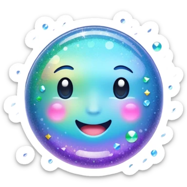 Glitter inner ciclo sticker