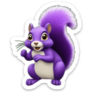 the purple squirrel sticker