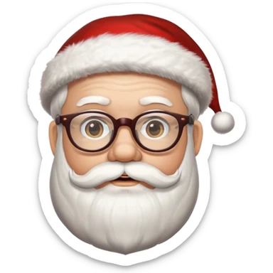 santa claus wearing glasses sticker