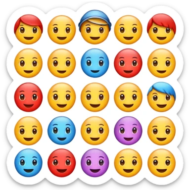 generate 100 emoji ideas for kids sticker