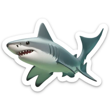 Un requin qui bois une bouteille sticker