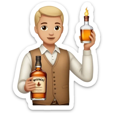 Con botella de wiskey  sticker