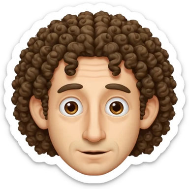 Jewish guy big nose and curls  sticker