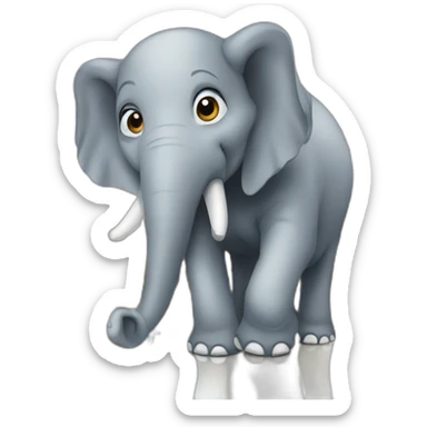 Elephant in a mall sticker