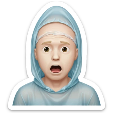 torture, man choking plastic bag sticker