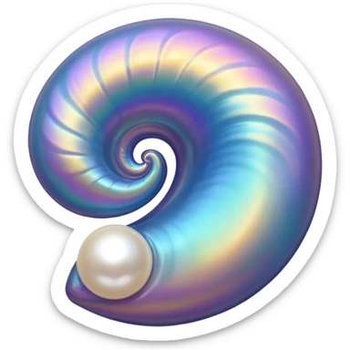 Shell with pearl sticker