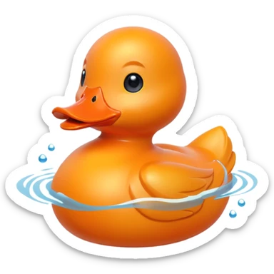orange toy duck sticker