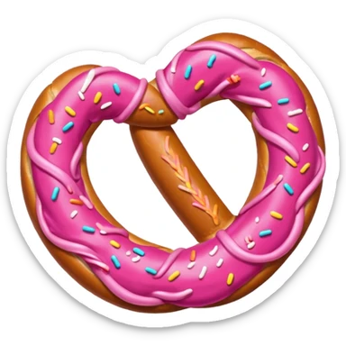 pink pretzel sticker