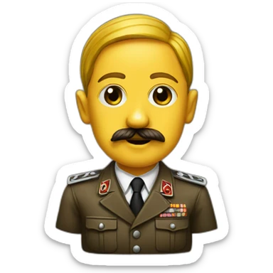 Hitler, realistic, small mustard sticker