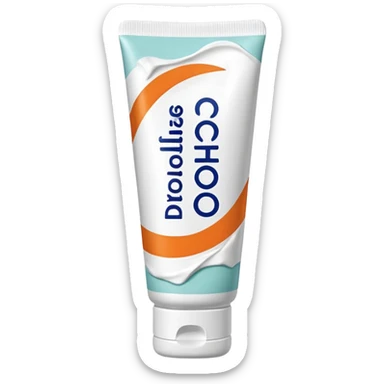 an empty, oversized and totally squeezed out tube of toothpaste labelled "Diclo ratiopharm" sticker
