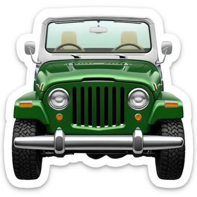 jeepster commando without top with straight flat bonnet sticker