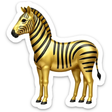 gold zebra sticker