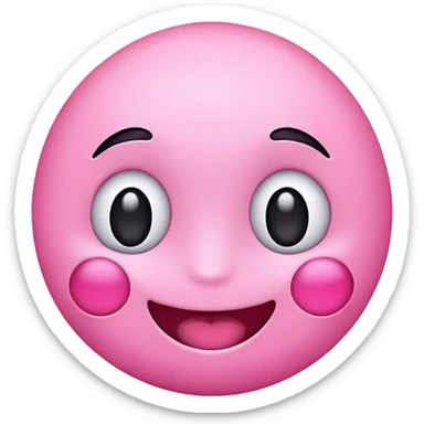 Cute pink emoji  sticker